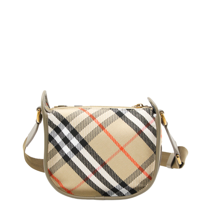 B Clip Mini Water-Repellent Canvas Crossbody Bag - Sand - Image 5