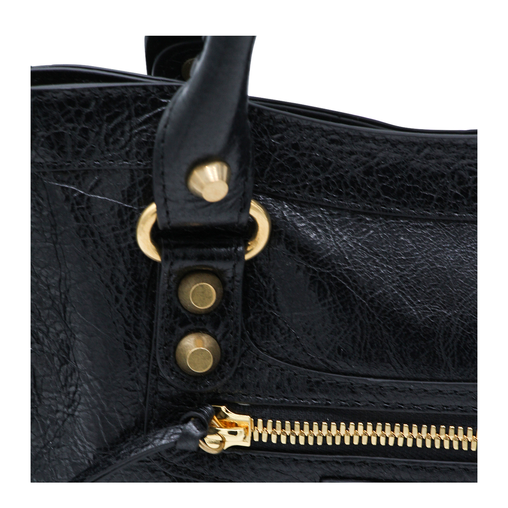 Le City Small Arena Storico Lambskin Shoulder Bag - Black - Image 8