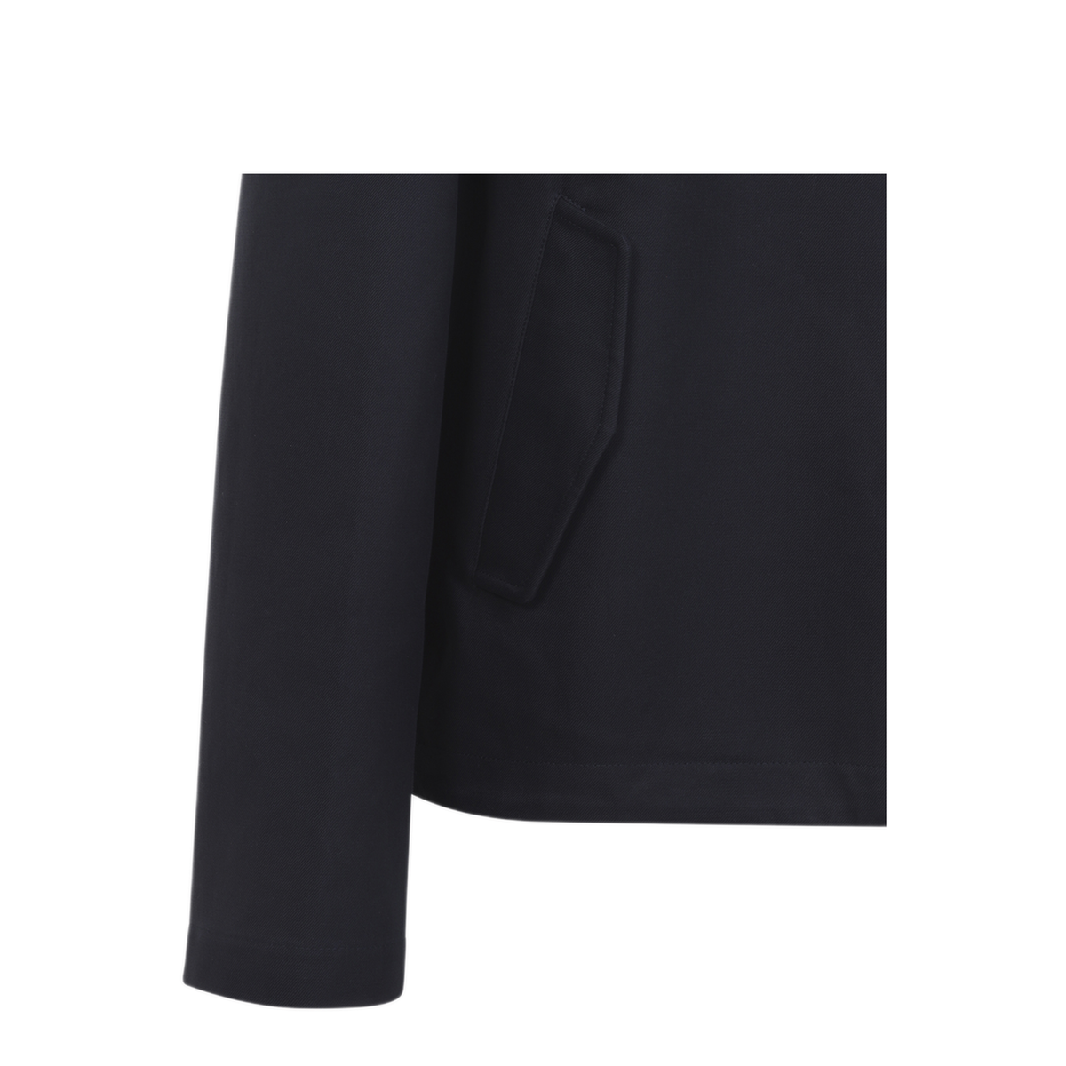 Midnight Blue Cotton Gabardine Jacket - Image 4