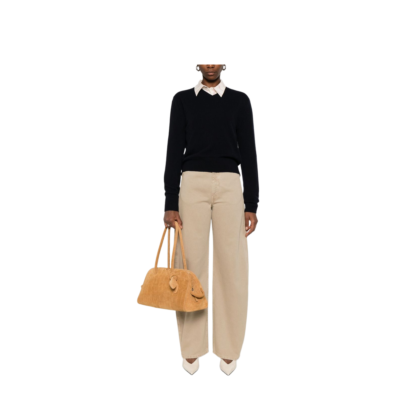 Cashmere V-Necked Sweater - Image 2