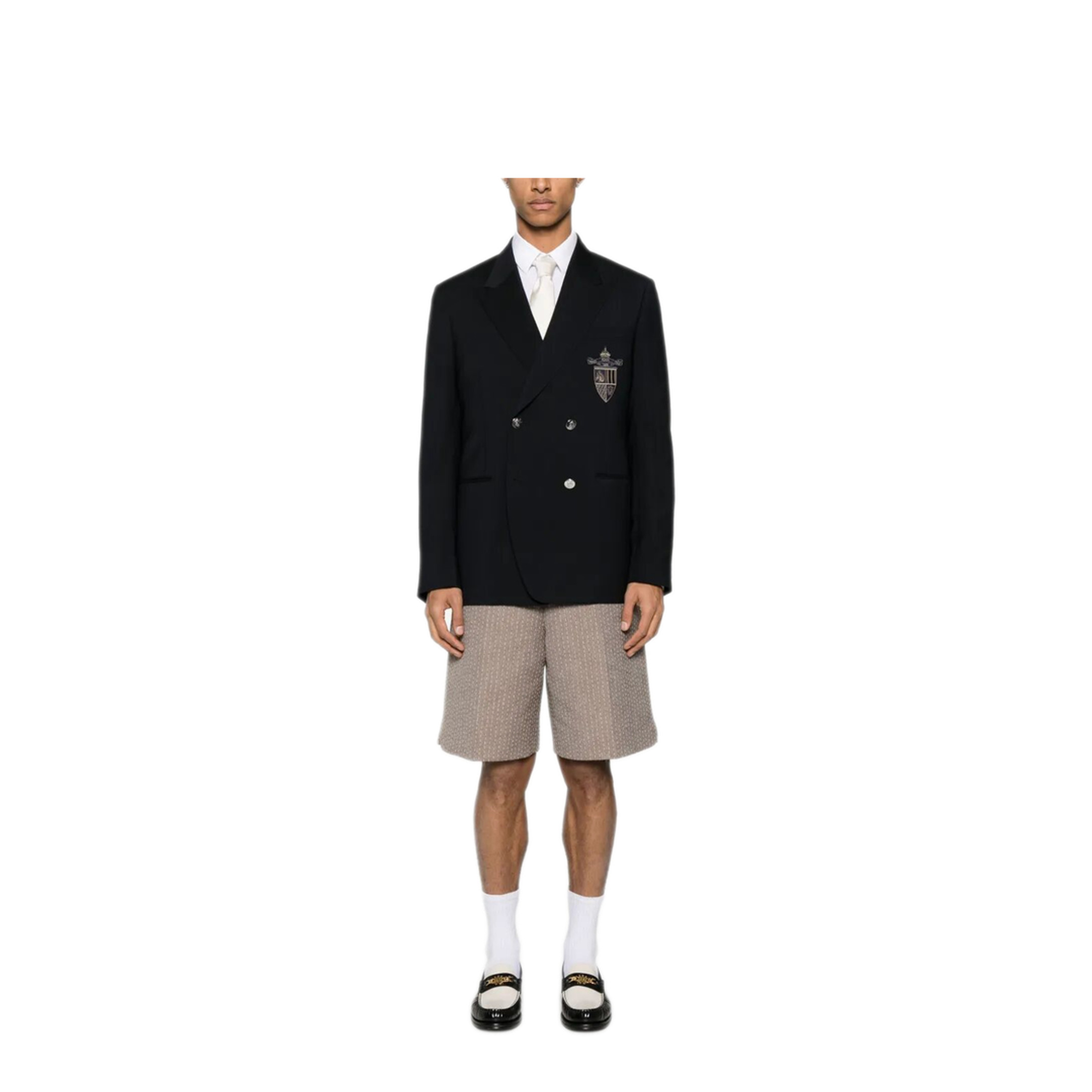 Straight-Cut Double Breasted Wool Jacket - Image 2