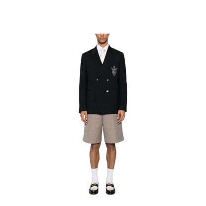 Straight-Cut Double Breasted Wool Jacket - Image 2