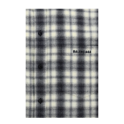 Checked Cotton Flannel Shirt - Image 3