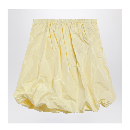 Cream Skirt in Tech Taffeta - Image 2
