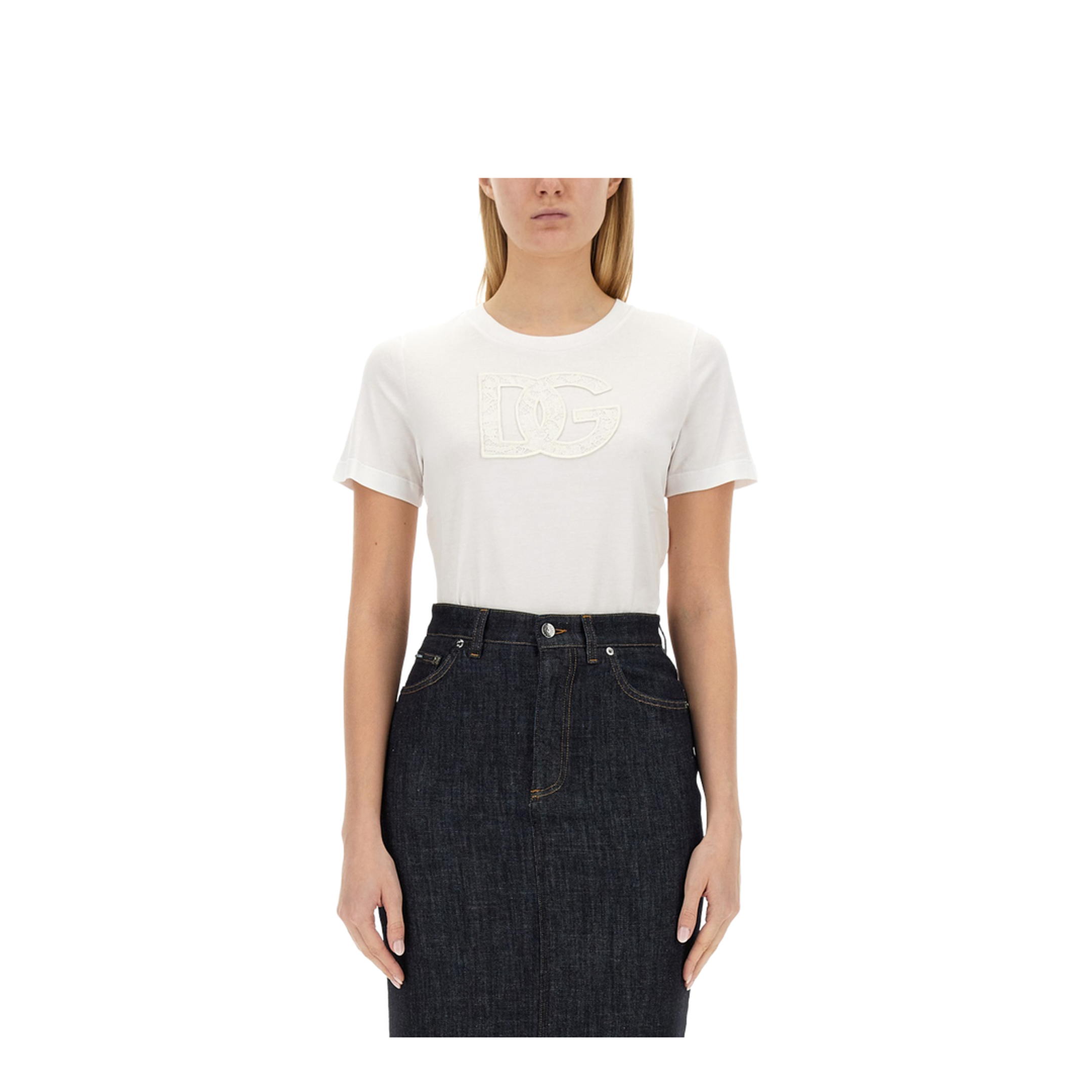 T-Shirt with Logo Patch - Image 1