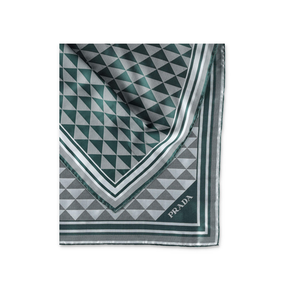 Embroidered Silk Foulard Printed - Image 2