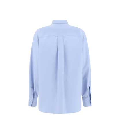 Shiny Detail Cotton Shirt with Pocket - Image 2