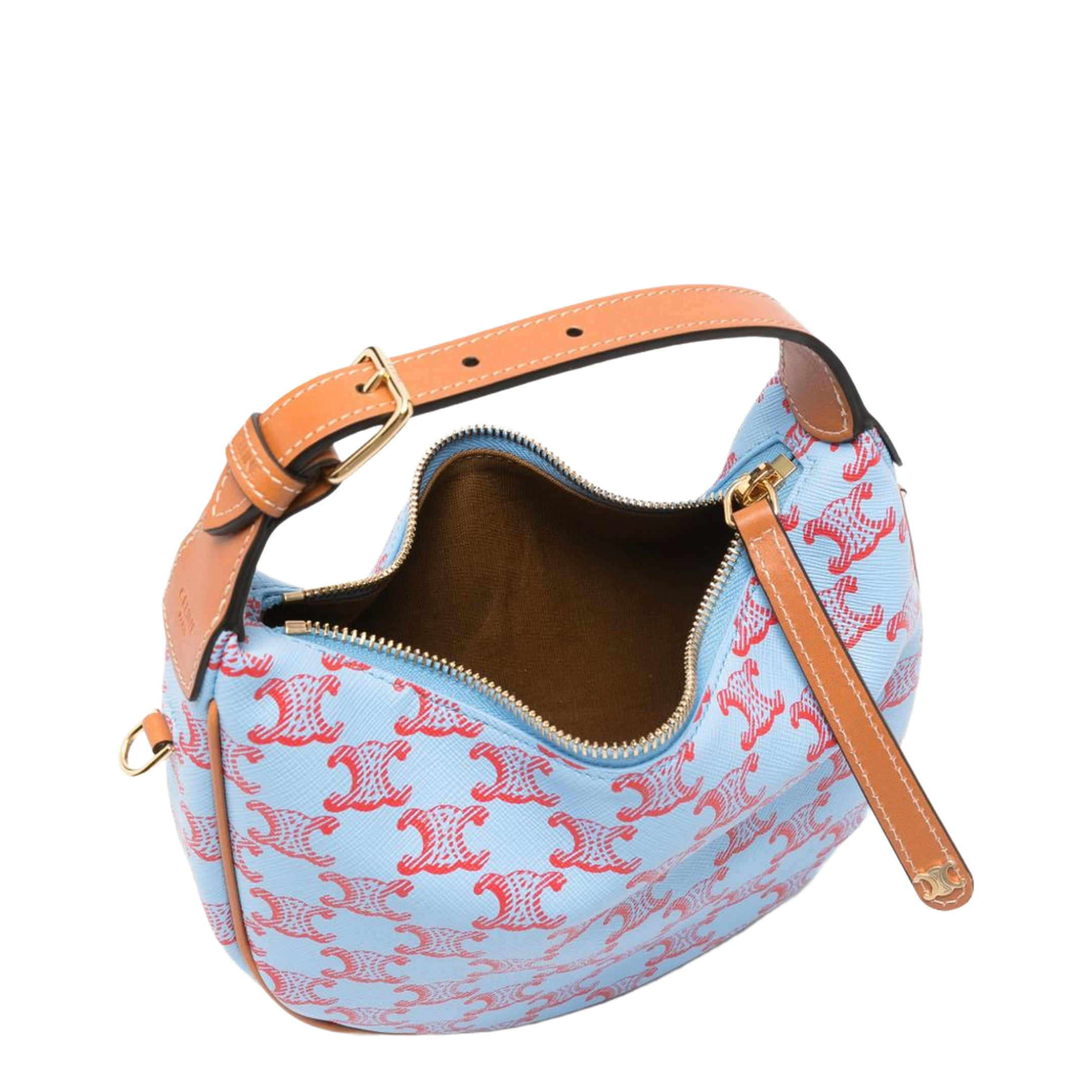 Lulu Teen Triomphe Canvas Hobo Bag - Denim Blue / Red - Image 3