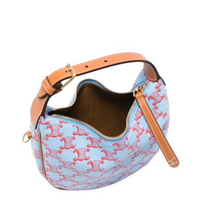Lulu Teen Triomphe Canvas Hobo Bag - Denim Blue / Red - Image 3