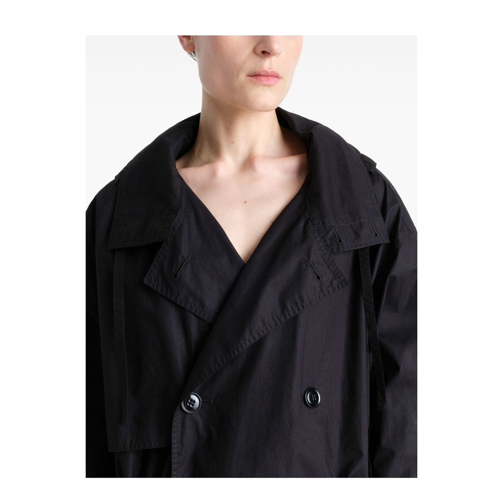 Light Ventile Cotton Trench in Blue - Image 2