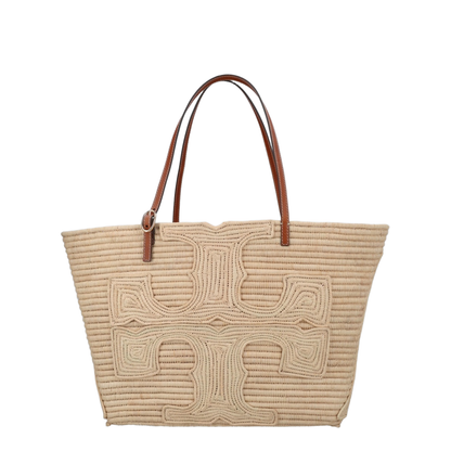 Ella Large Raffia Tote - Beige - Image 1