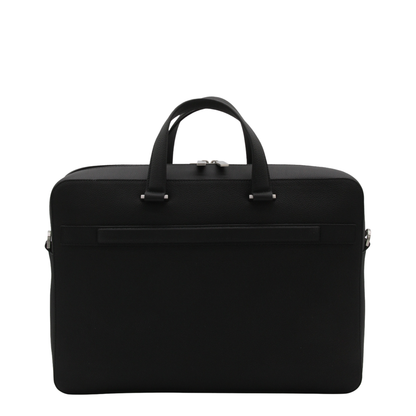 Salvatore Black Leather Business Gancini Top Handle Bag - Image 1