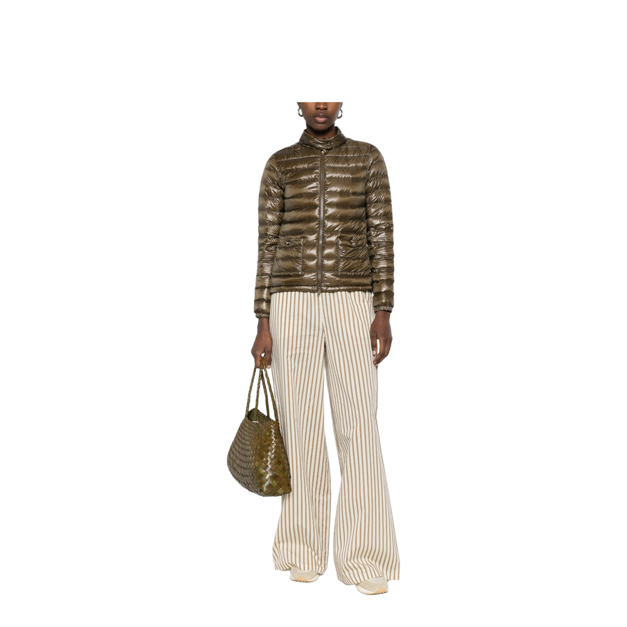 Military Green Ultralight Nylon Bomber Jacket - Image 3