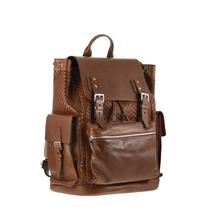 City Backpack Woven Leather - Image 4