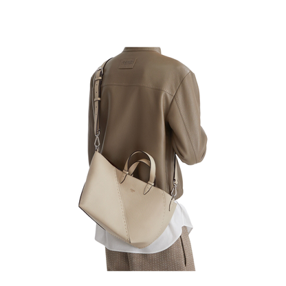 Selleria Small Leather Tote Bags - White - Image 4