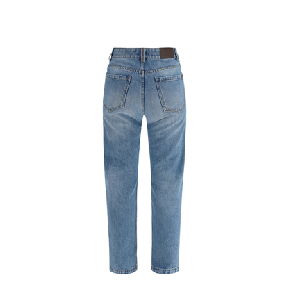 Retro Denim Pants with Monili - Image 2