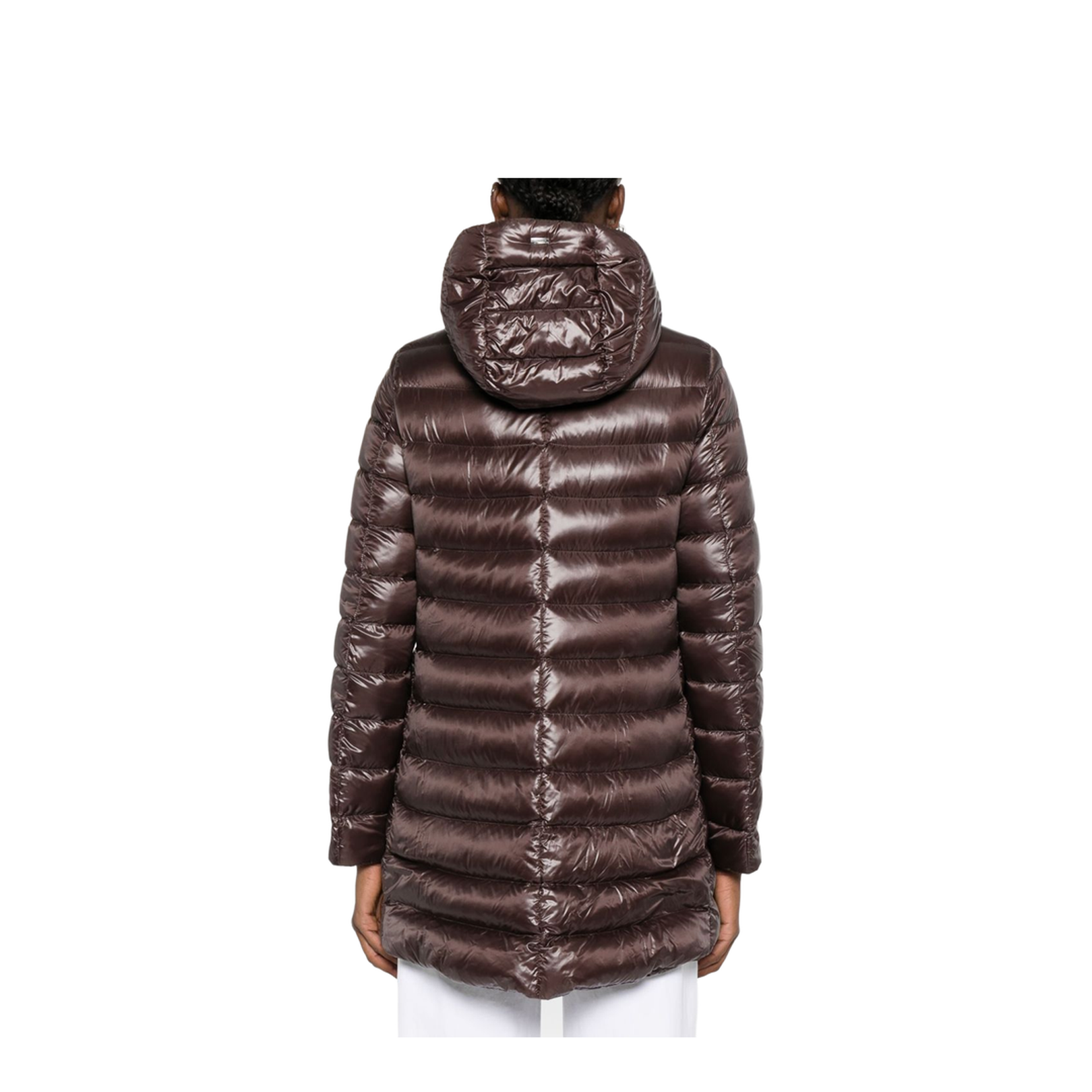 Brown A-Shape Midi Down Jacket - Image 5