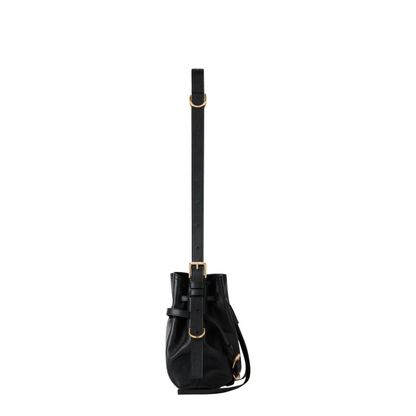 Voyou Small Calfskin Bucket Bag - Black - Image 2