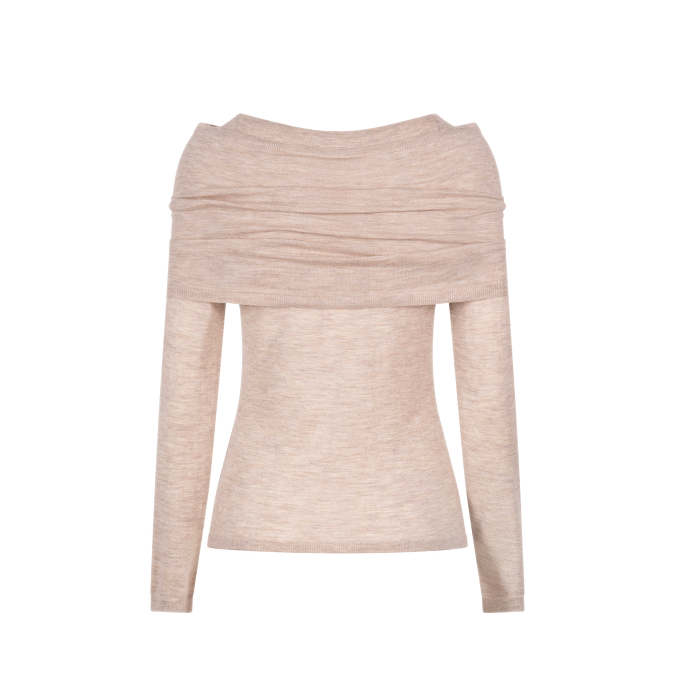Lightweight Cashmere Sweater with Removable Wrap Detail - Image 2