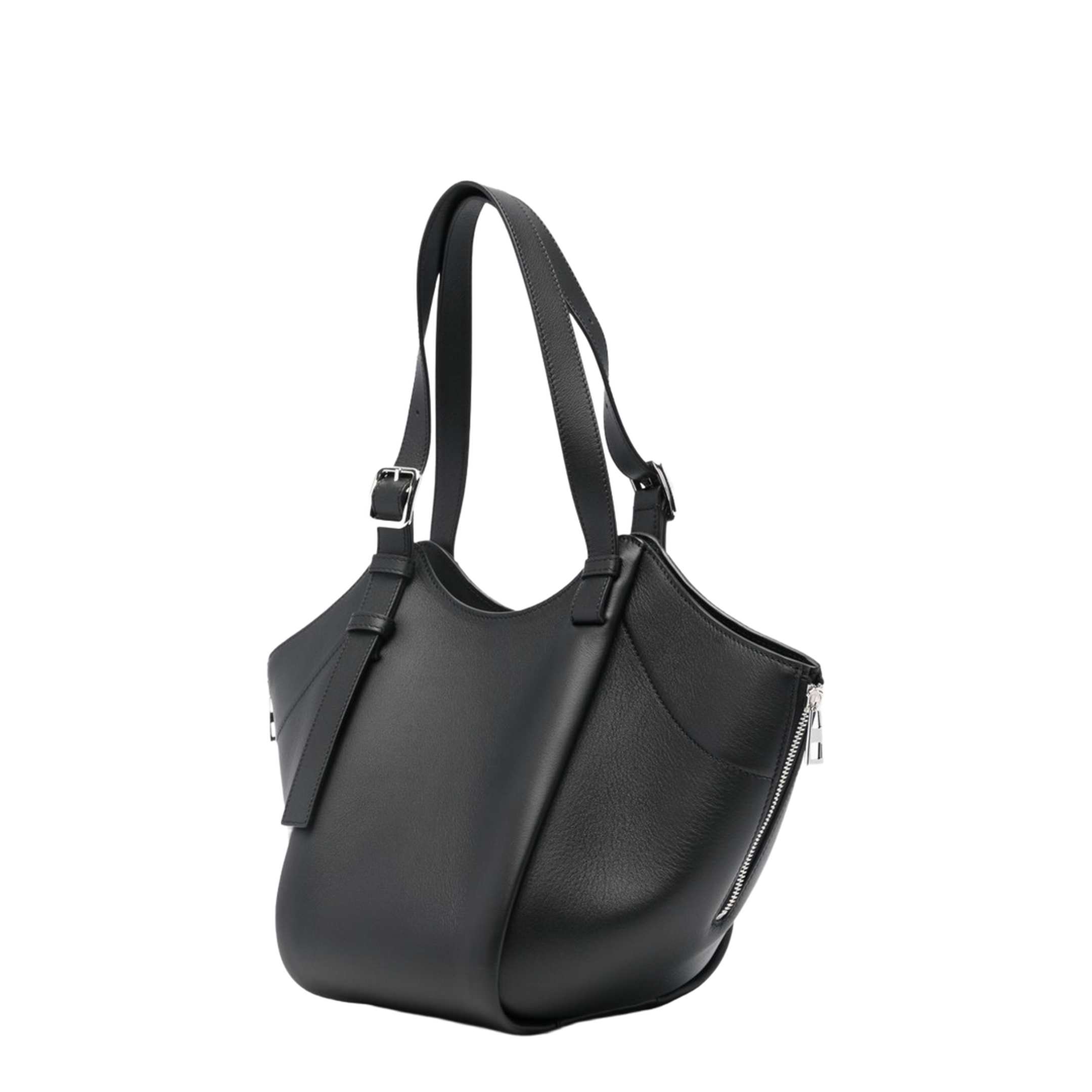 Hammock Flip Calfskin Tote - Black - Image 4
