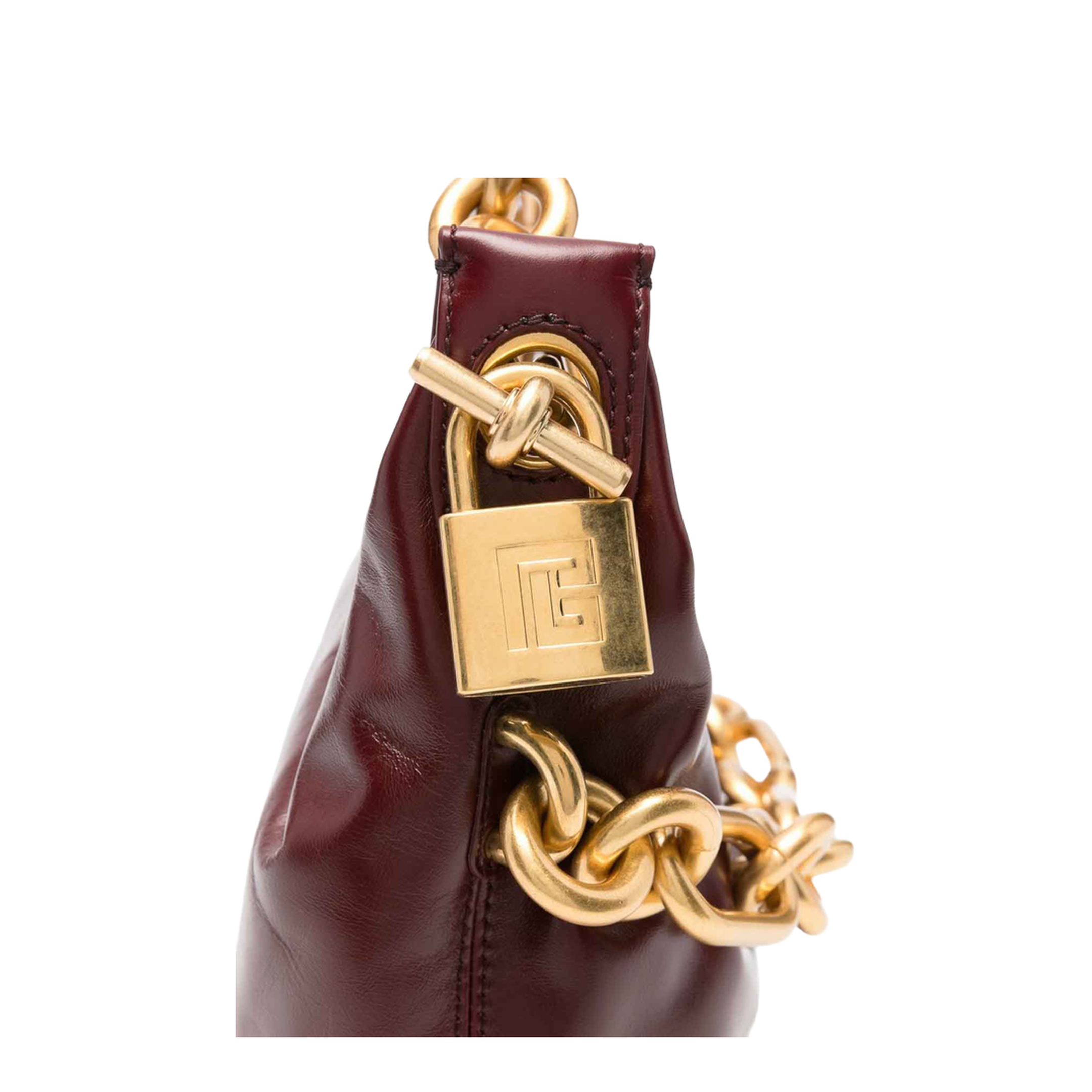 Sync Medium Leather Shoulder Bag - Bordeaux - Blush Lux - Image 4