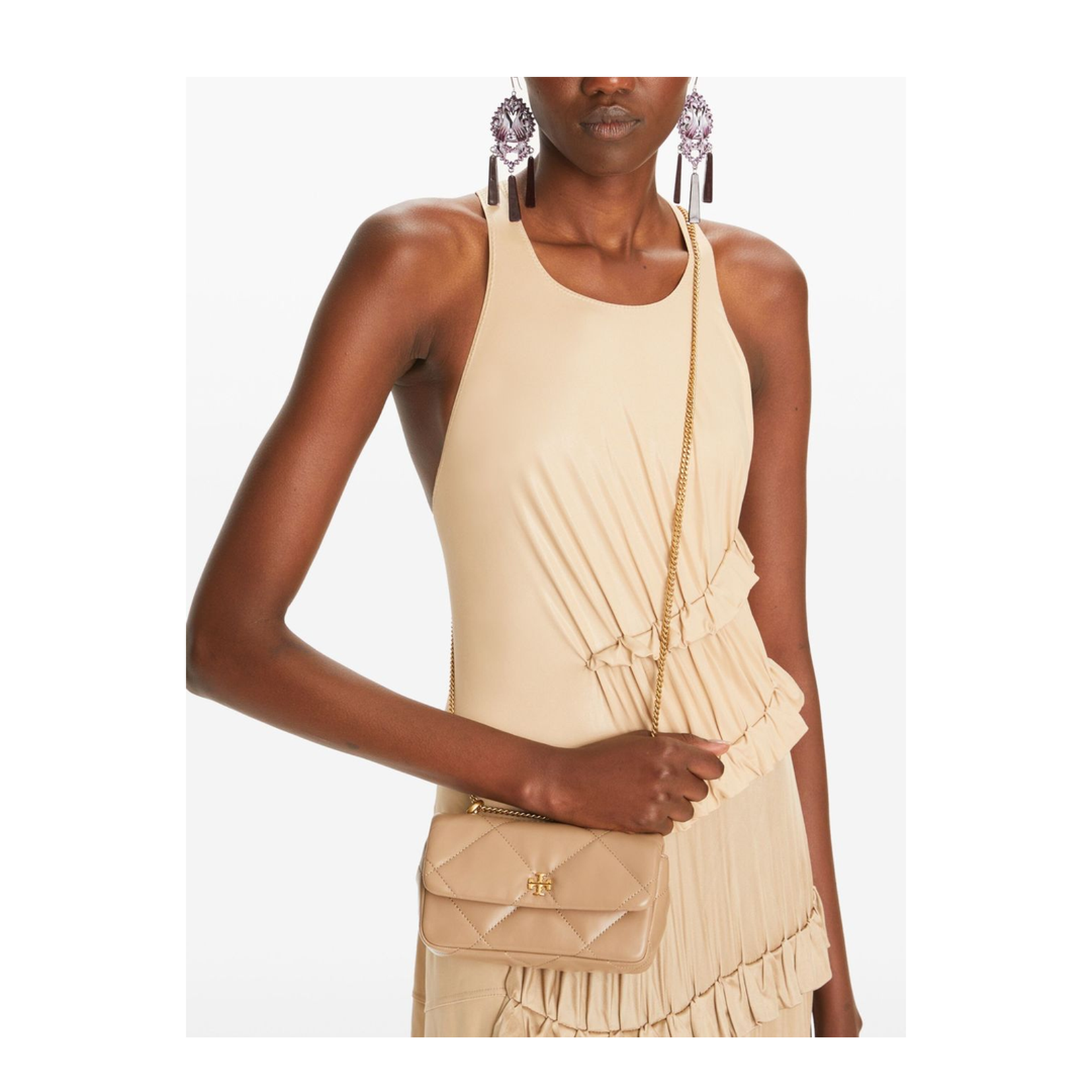 Kira Diamond Mini Leather Shoulder Bag - Image 7