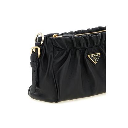 Calf Leather Shoulder Bag - Black - Image 3