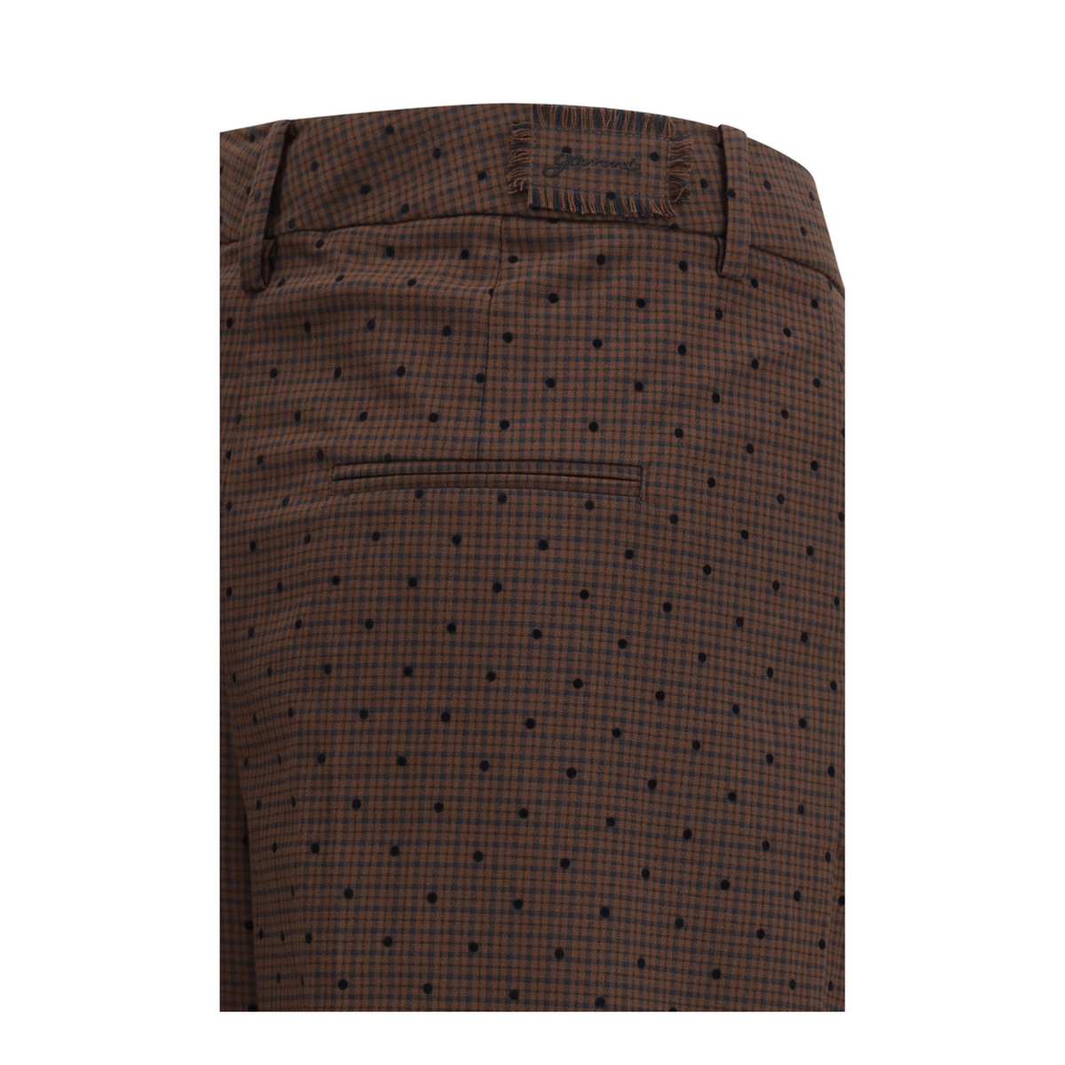 Flocked Plaid Crossover Pants - Image 3