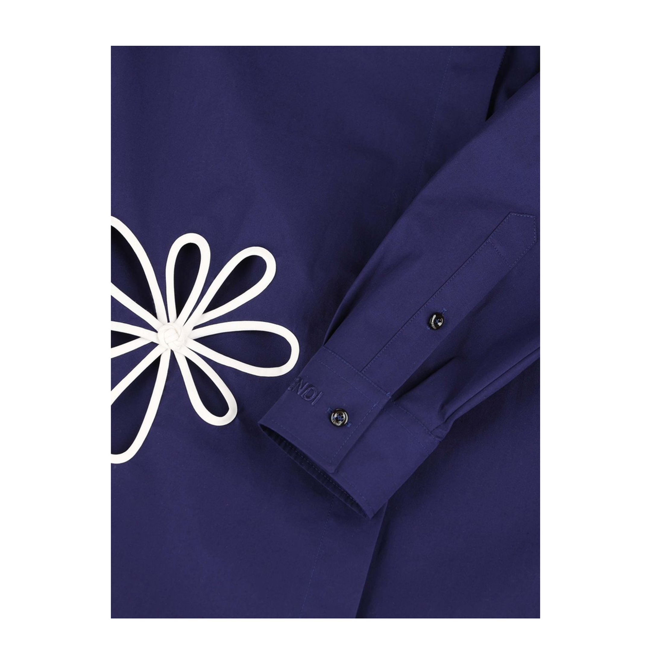 Dark Blue Poplin Shirt - Image 3