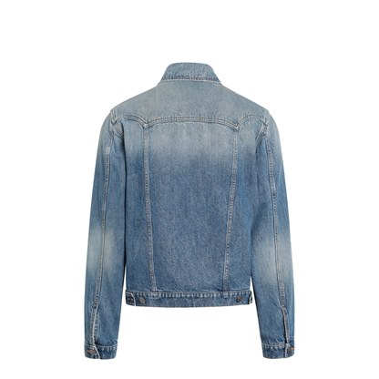 Medium Blue Stonewashed Denim Jacket - Image 2
