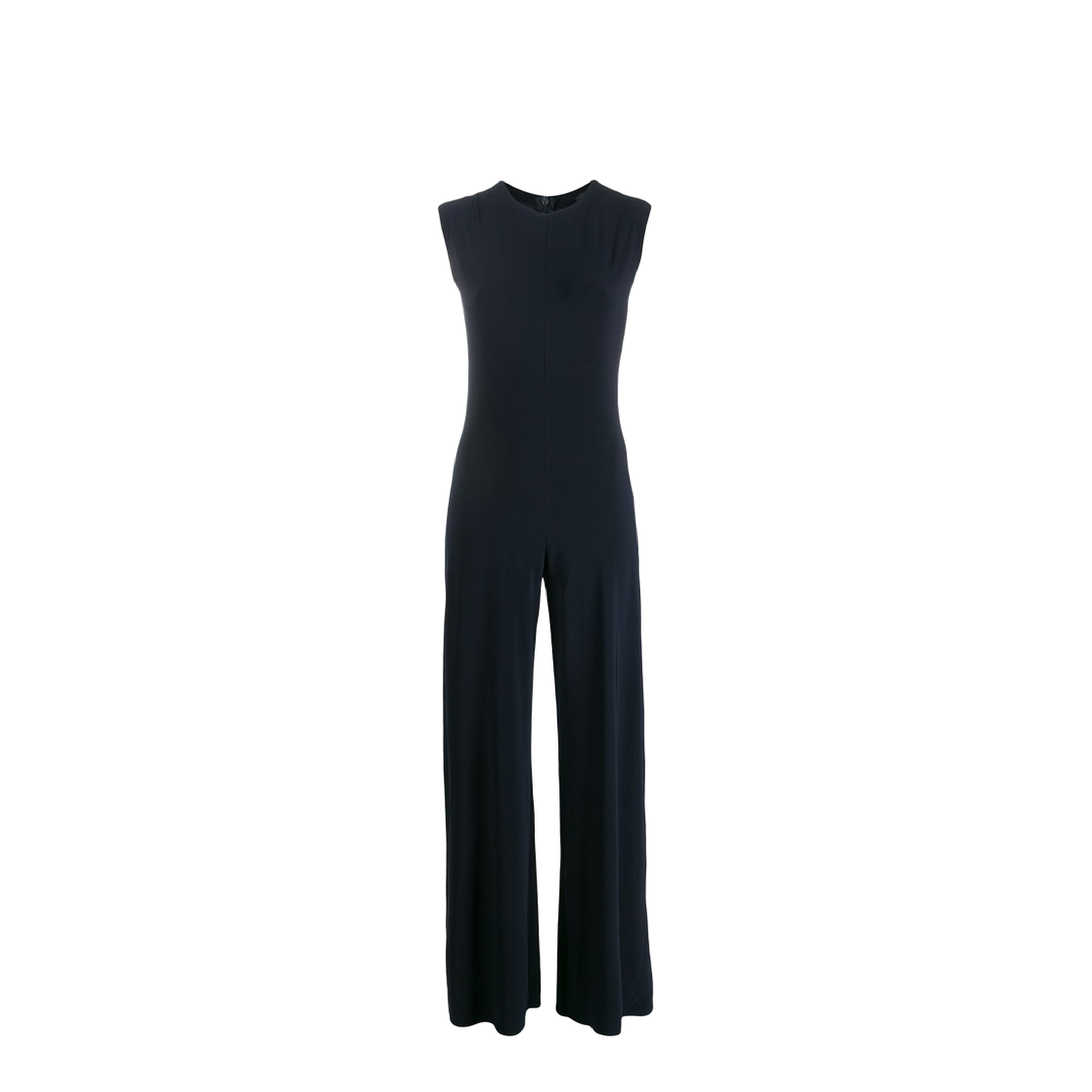 Stretch Fabric Jumpsuit - Dark Blue - Image 1