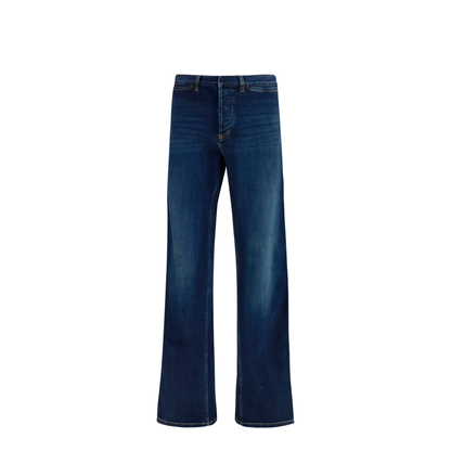 Cotton Jeans with Web Stripe - Image 1