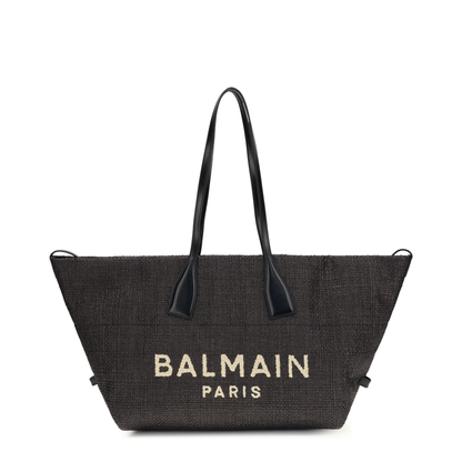 Track Shoulder Bag In Leather And Raffia - Image 1