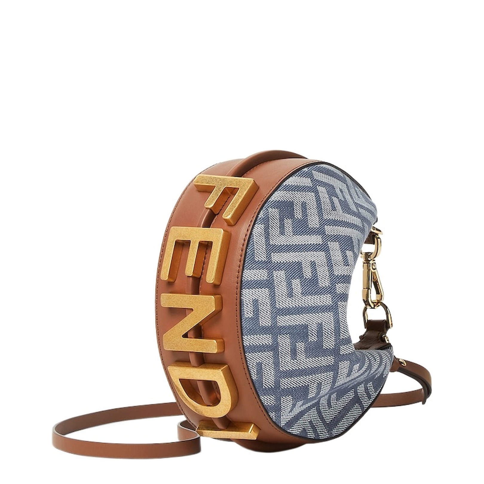 Fendigraphy Mini Denim Shoulder Bags - Blue - Image 3
