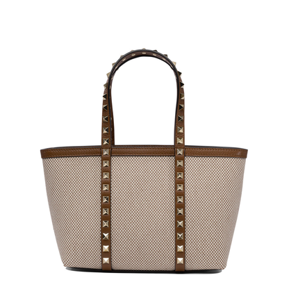 Two-tone Canvas Medium Rockstud Handbag - Image 1