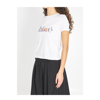 Baby Fit Logo T-Shirt in Cotton Jersey White - Image 2