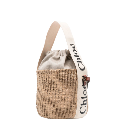 Small Woody Basket in Natural Fibers - Image 1