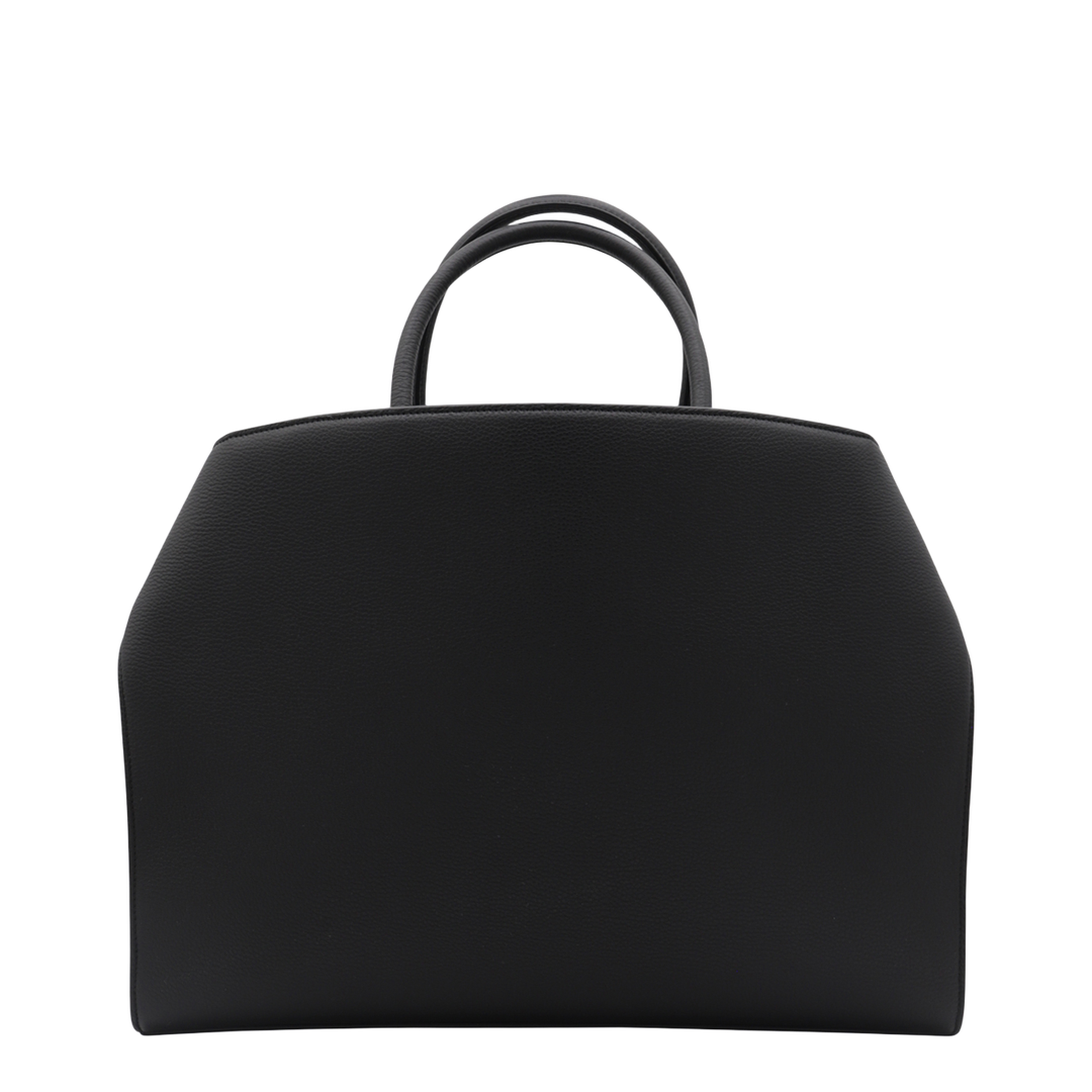 Black Leather Top Handle Bag - Image 4