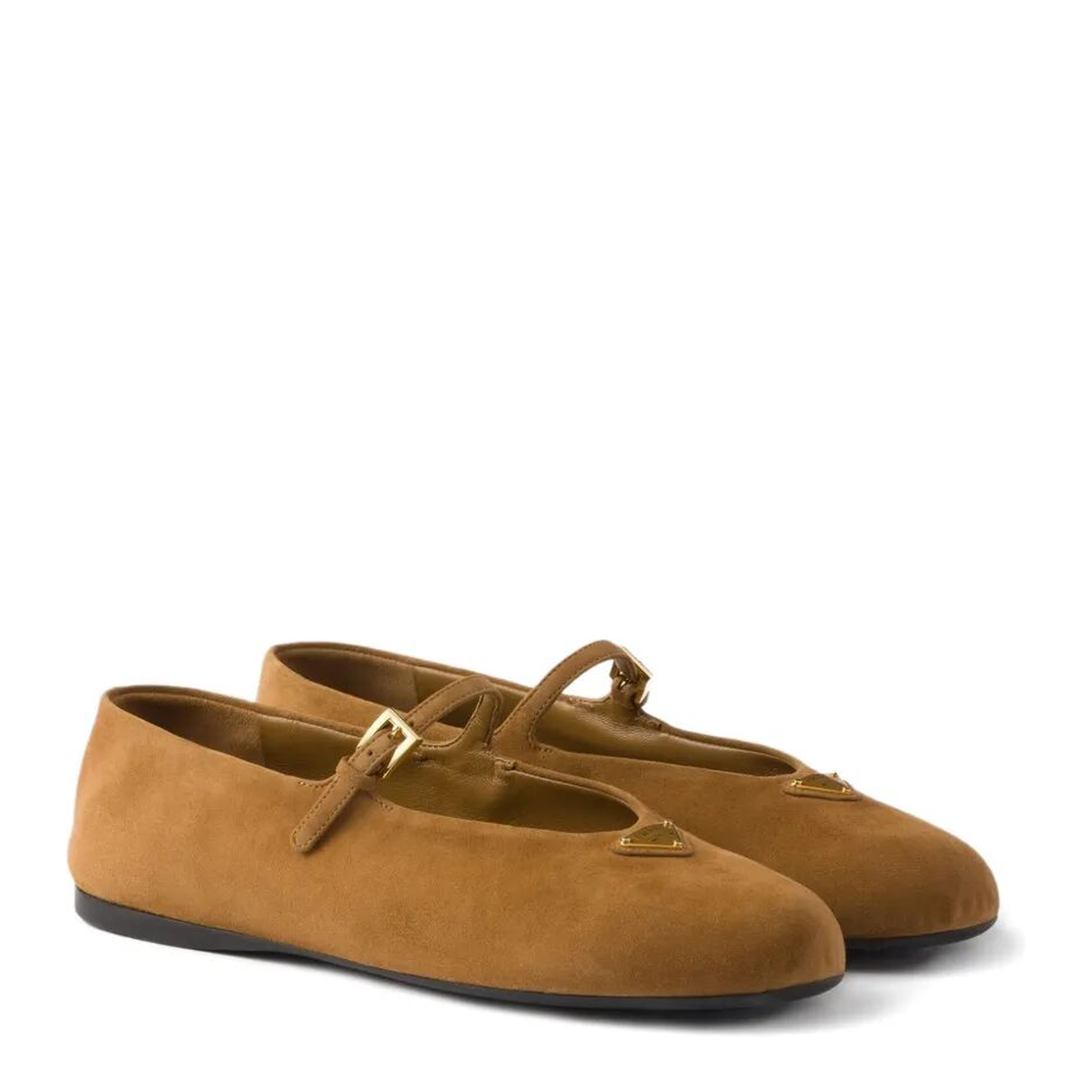 Round Toe Suede Ballerinas - Image 3