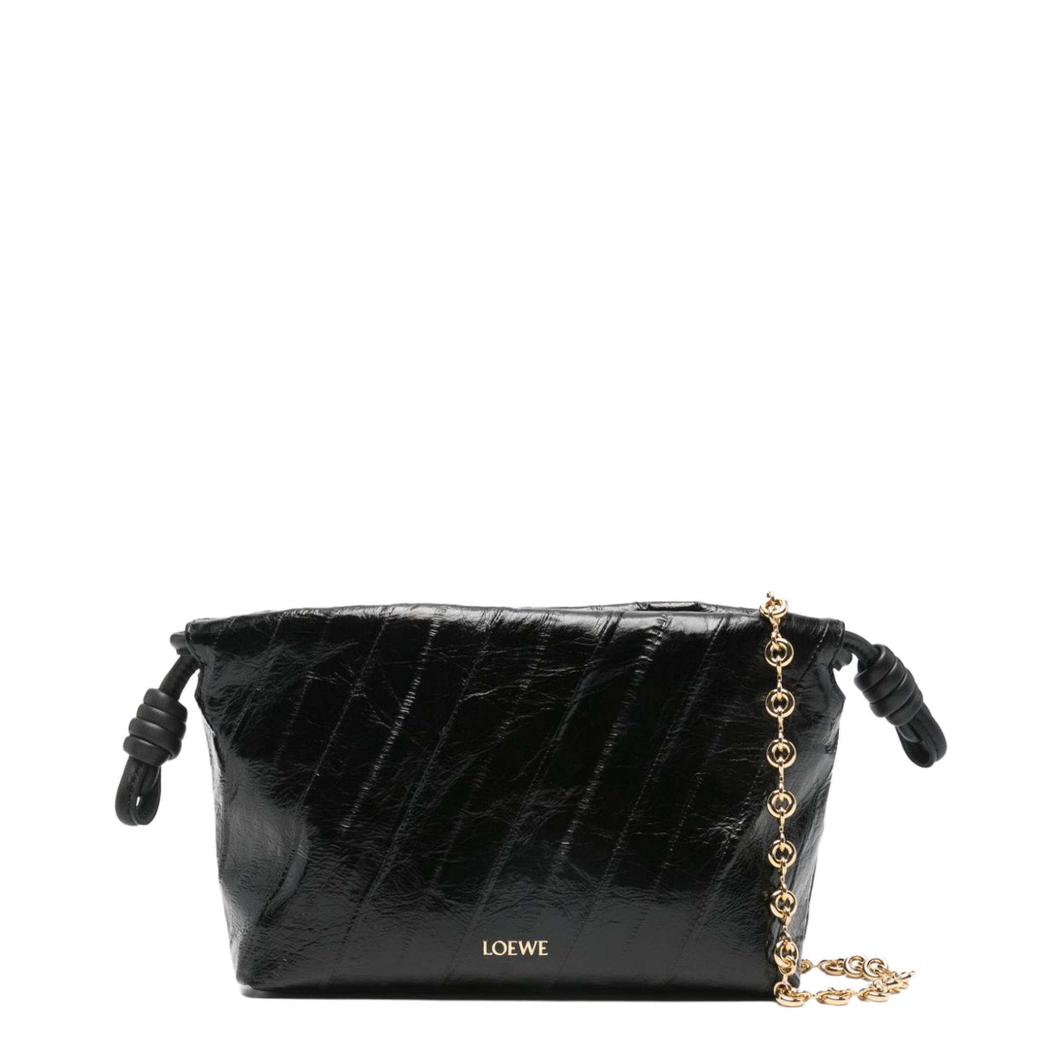Flamenco Mini Calf Leather Clutch - Black - Image 1
