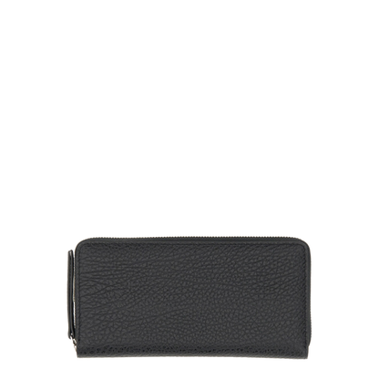 Four Stitches Calfskin Zip-Around Wallet - Black (Negro) - Image 3