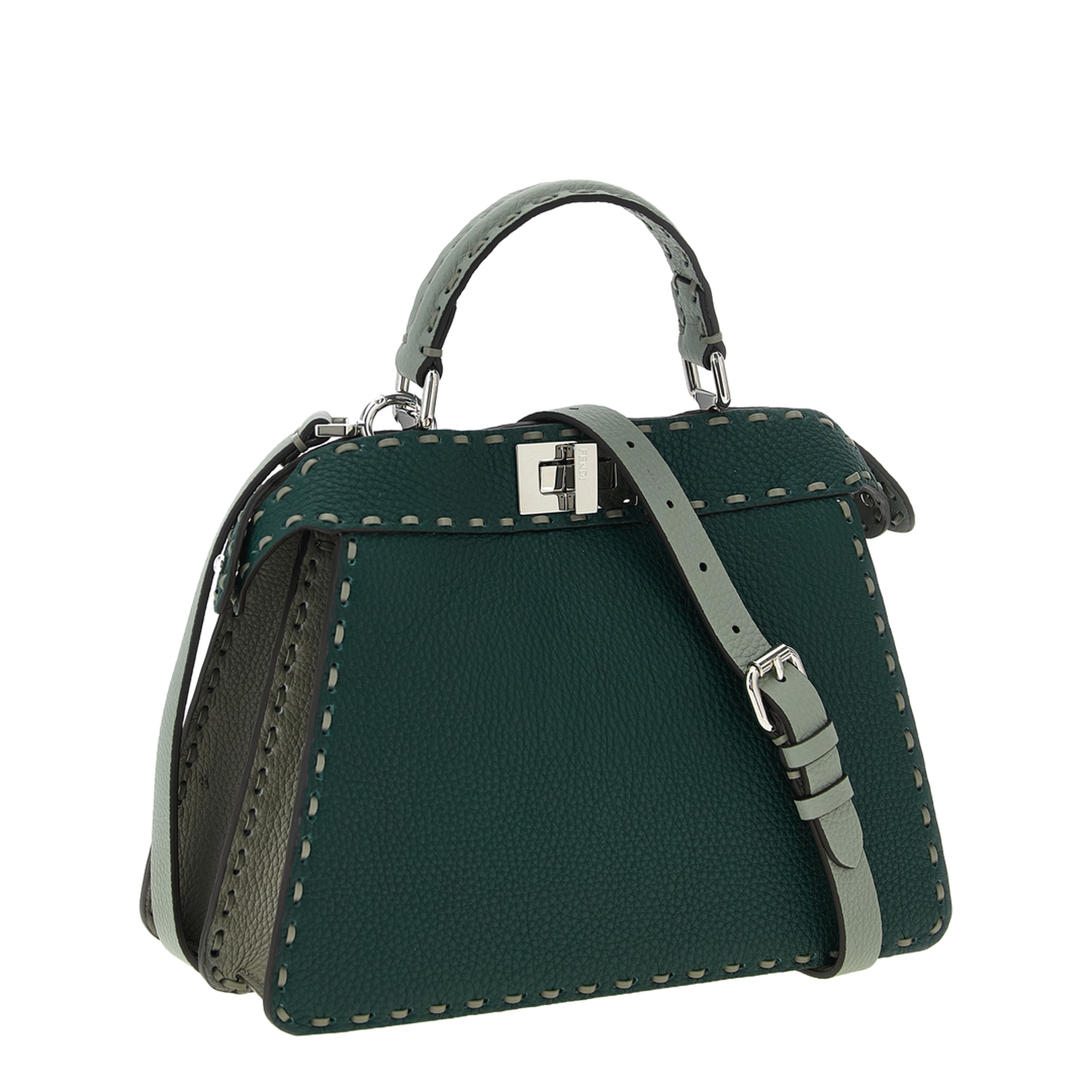 Small Peekaboo Iseeu Tote Bag In Green - Image 2