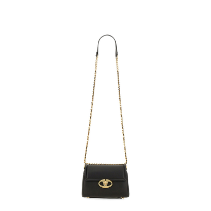 VLogo Leather Shoulder Bag Black - Image 2