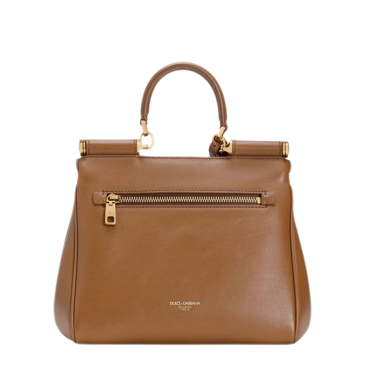 My Sicily Small Calfskin Handbag - Brown - Image 3