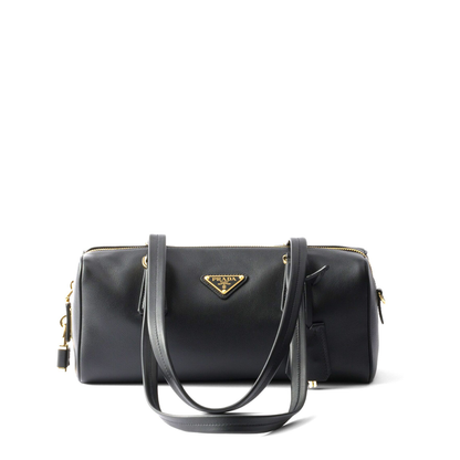 Black Leather Shoulder Bag - Image 1