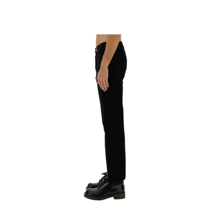 Black Straight Leg Denim Jeans - Image 3