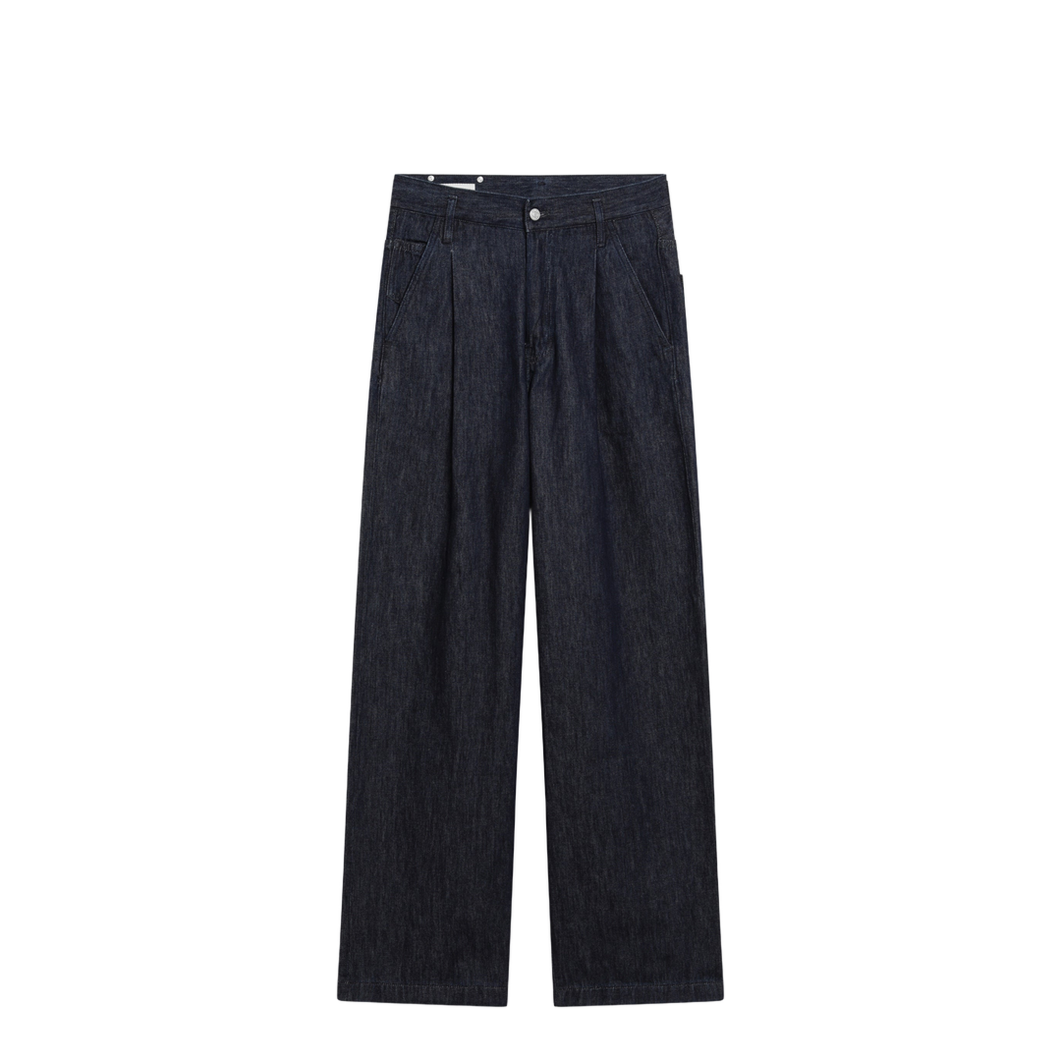 Wide-Leg Indigo Blue Jeans - Image 1
