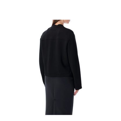 Black Sweatshirt with Asymmetric Hem - Image 2