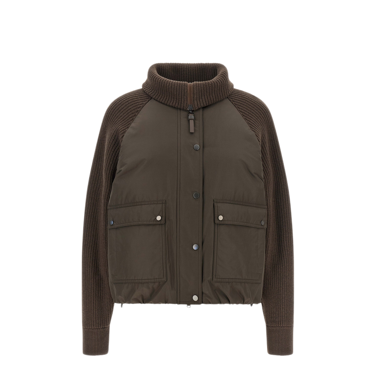 Knit Insert Down Jacket - Image 1