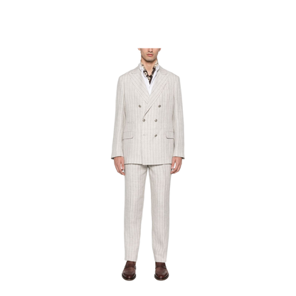Linen Double-breasted Suit - Image 3